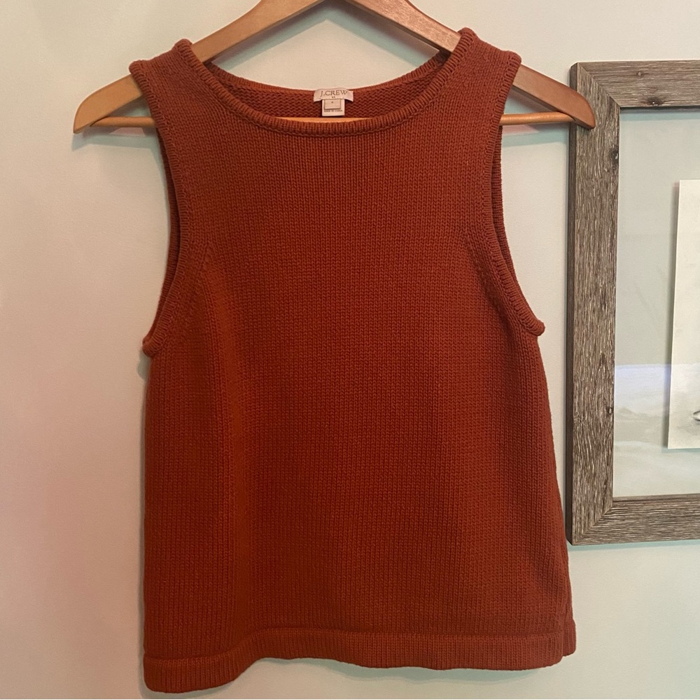 J. Crew burnt Orange sweater tank top | Size S